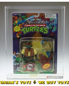 Playmates TMNT Adventurers Safari Michaelangelo w/Collector Coin AFA 75+ Y-EX+/NM (C75 B85 F85) #11454728