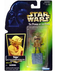 Star Wars Power of the Force 2 Green Card Yoda Action Figure