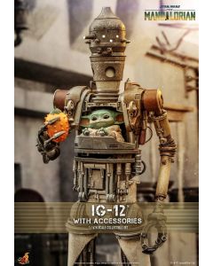 Sideshow Star Wars Hot Toys 12" Boxed IG-12 with Accessories (TMS105)