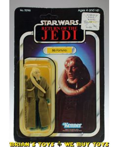 Vintage Star Wars ROTJ Carded Bib Fortuna  Action Figure C6.5Y (Bubble Dent)