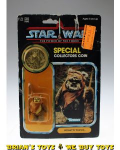 Vintage Kenner Star Wars POTF Carded Wicket C2 (Light Tear in Card)