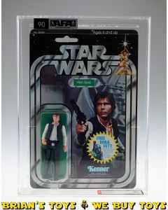 Vintage Kenner Star Wars 20 Back-G Carded Han Solo Large Head Action Figure AFA 90 NM/MT #4503577