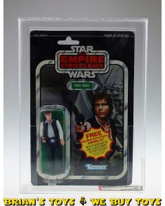 Vintage Kenner Star Wars ESB 41 Back-A Han Solo Action Figure AFA 85 NM+ (C80 B85 F85) #16337623