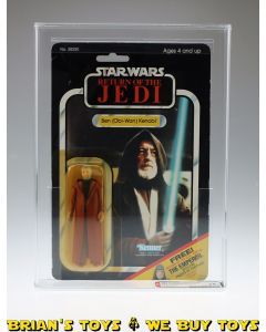 Vintage 1983 Kenner Star Wars ROTJ 65 Back-C Ben (Obi-Wan) Kenobi Grey Hair Carded Action Figure AFA 75 Y-EX+/NM (C75 B75 F85) #11562781