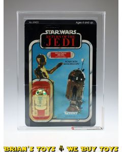 Vintage 1984 Kenner Star Wars ROTJ 77 Back-A R2-D2 (W/ Sensorscope) Carded Action Figure AFA 50 Y-VG (C50 B60 F85) #12902048