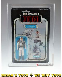 Vintage Kenner Star Wars Carded ROTJ 65 Back-A Luke (Hoth Battle Gear) Action Figure AFA 70 EX+ (C70 B85 F75) #11755370