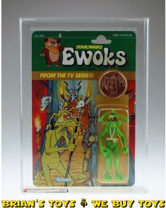 Vintage Kenner Star Wars Carded Ewoks Cartoon Dulok Shaman Action Figure AFA 80+ Y-NM (C80 B85 F90) #11693435