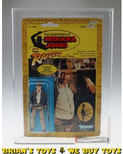 Kenner Indiana Jones Series 1 / 9 Back Indiana Jones Figure AFA 70 EX+ (C60 B85 F85) #14626245