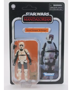 Star Wars The Vintage Collection The Mandalorian 3-3/4" Carded Scout Trooper & Grogu