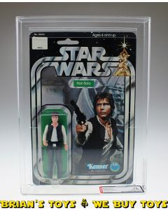 Vintage Kenner Star Wars Carded 12 Back-C Han Solo (Large Head) Action Figure AFA 75 EX+/NM (C75 B85 F85) #18666016