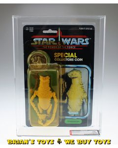 Vintage Kenner Star Wars Carded POTF 92 Back Amanaman Action Figure AFA 75 Y-EX+/NM (C75 B85 F85) #11352422