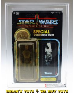 Vintage Kenner Star Wars Carded POTF 92 Back Han Solo (In Carbonite) Action Figure AFA 75+ Y-EX+/NM (C75 B80 F90) #17506929