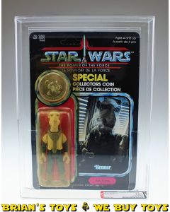 Vintage Kenner Canada Star Wars Carded POTF 92 Back Yak Face Action Figure AFA 75+ Y-EX+/NM (C80 B75 F85) #16760794