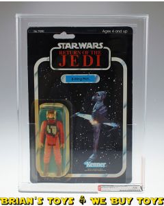 Vintage Kenner Star Wars Carded ROTJ 77 Back-A B-Wing Pilot Action Figure AFA 70 Y-EX+ (C75 B80 F70) #11147704