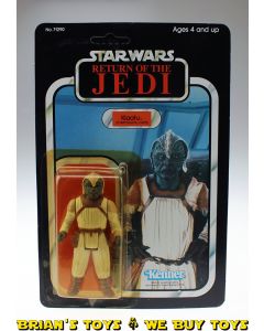 Vintage Kenner Star Wars Carded ROTJ Klaatu (skiff guard) Action Figure C8Y (marker touch up)