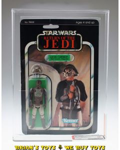 Vintage Kenner Star Wars Carded ROTJ 65 Back-B Lando (Skiff Guard) Made in Mexico AFA 70 EX+ (C60 B85 F85) #11339889