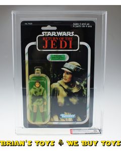 Vintage Kenner Canada Star Wars Carded ROTJ 77 Back-A Leia (Combat Poncho) Action Figure AFA 85 Y-NM+ (C85 B85 F80) #17447719