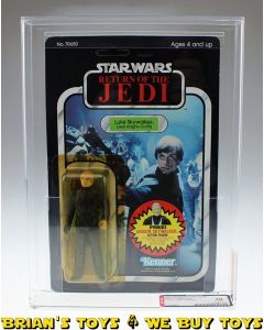 Vintage Kenner Star Wars Carded ROTJ 77 Back-B Luke (Jedi Knight) Action Figure AFA 70 Y-EX+ (C70 B85 F90) #11124857