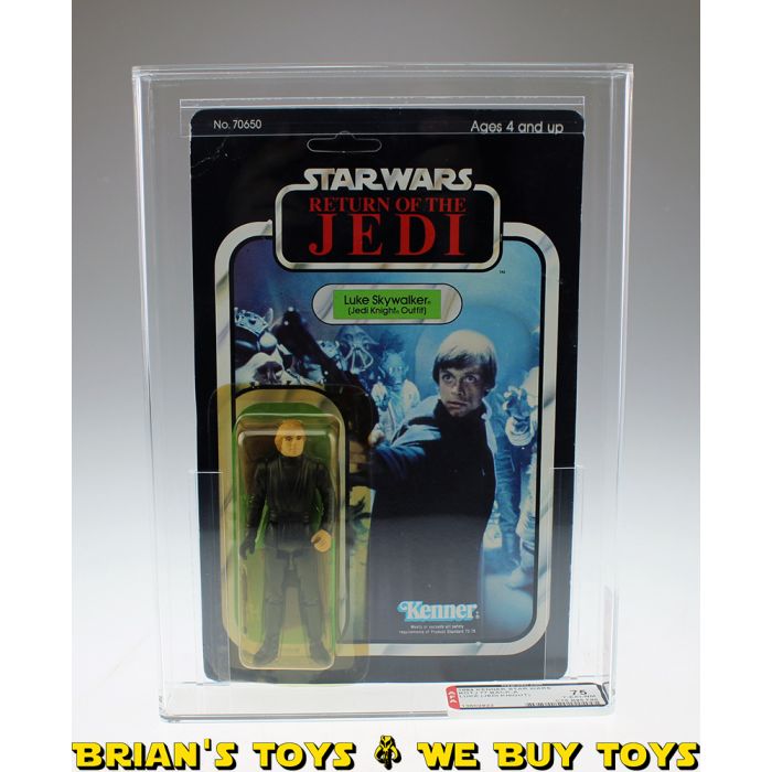 Vintage Kenner Star Wars ROTJ 77 Back-A Luke (Jedi Knight) AFA 75 Y-EX+/NM  (C75 B85 F85) #13602922