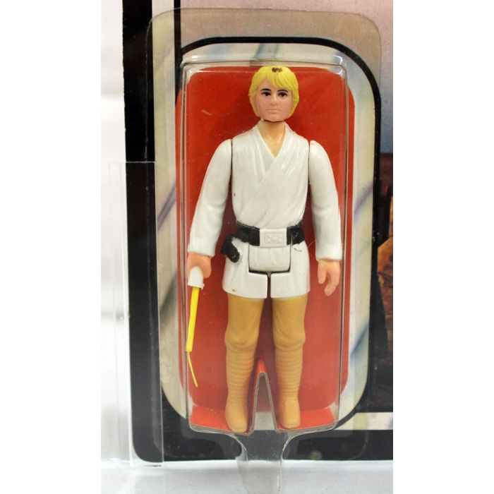 Vintage Star Wars Action Figure Carded Sw 21 Back Luke Skywalker Afa Graded Kenner Brian S Toys Brian S Toys