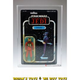 Vintage 1984 Kenner Star Wars ROTJ 77 Back-A B-Wing Pilot Carded Action Figure AFA 80 Y-NM (C75 B85 F85) #17218133